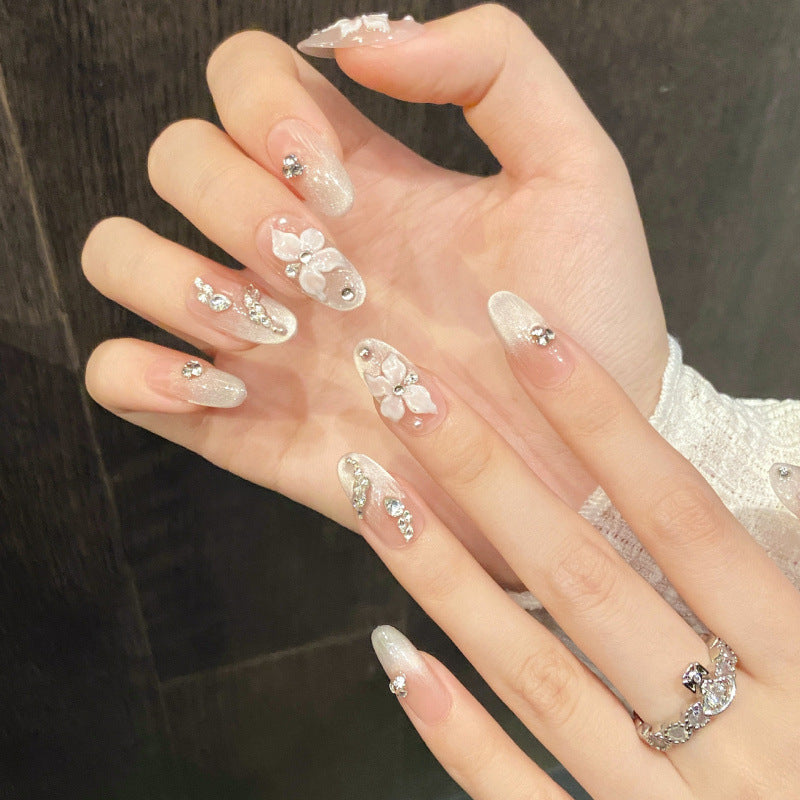 Handmade Zircon Snake-element Cat-eye Artificial Nails