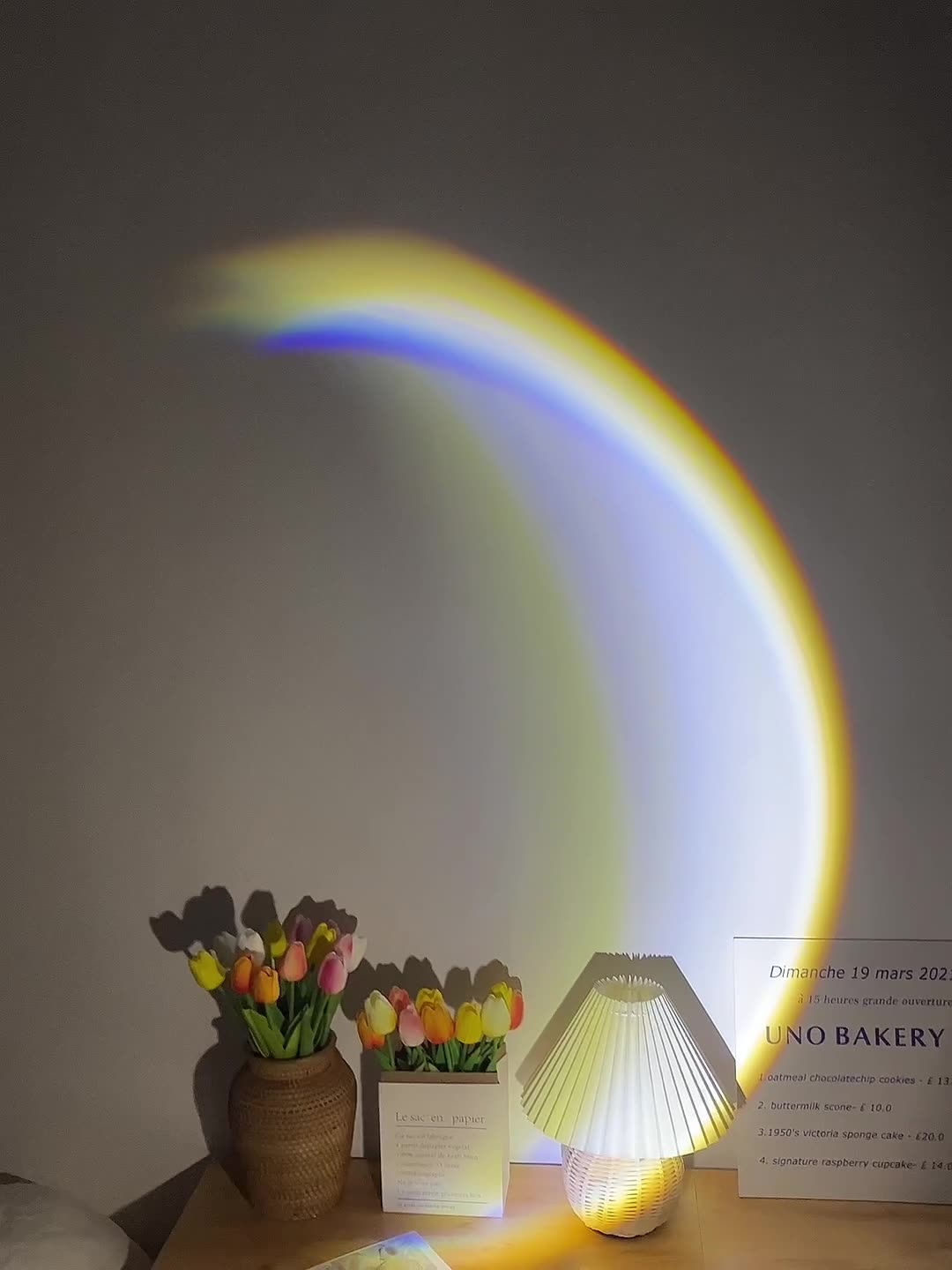INS Moon Lamp LED Sunset Rainbow Projector